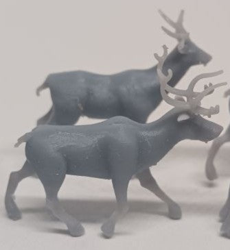 Pair of deer for Santa's sleigh HO scale